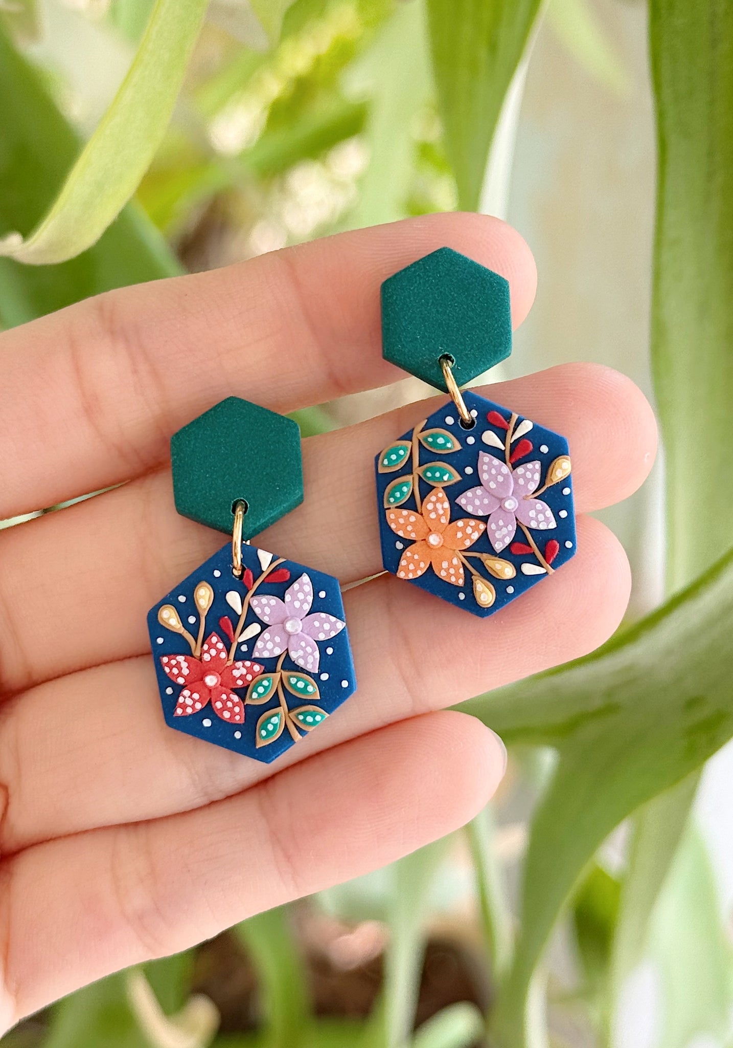 Raya Blue Batik - Duo Hexagons