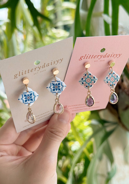 Peranakan Nyonya Tiles with Gemstones