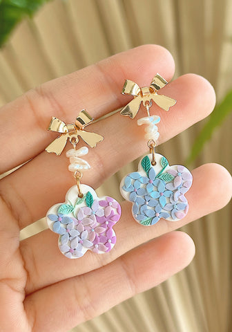 Pastel Hydrangea - Ribbons with Pearls (Floral)