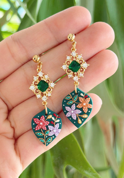 Emerald Batik - Arabesque Gem Leaves