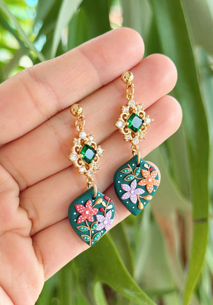 Emerald Batik - Arabesque Gem Leaves