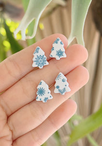 Shimmer Snowflakes - Tree Studs