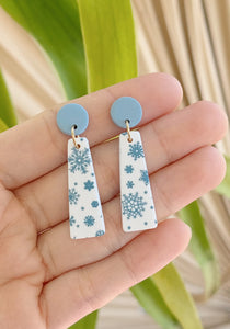 Shimmer Snowflakes - Slim Long Trapezoid