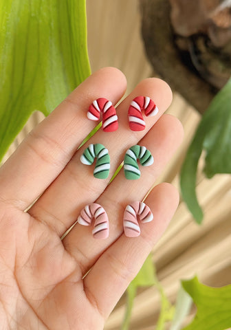 Chubby Candy Canes - Studs