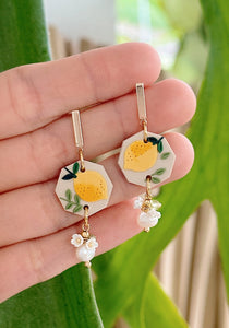 Zesty Lemons - Bar with Flowers Pearls (Octagon)
