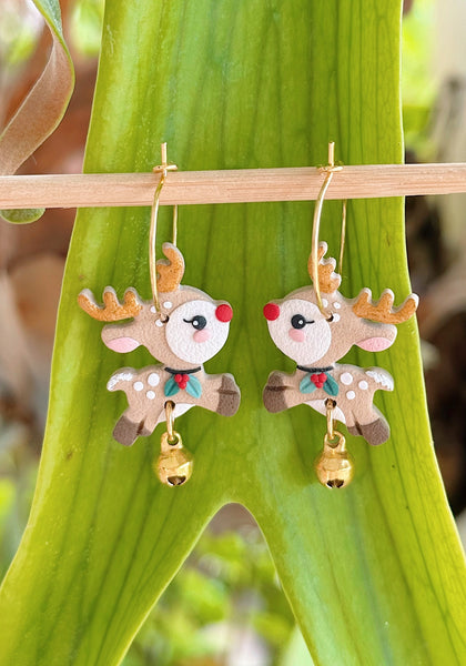 Reindeer with Jingle Bells (Hoops)