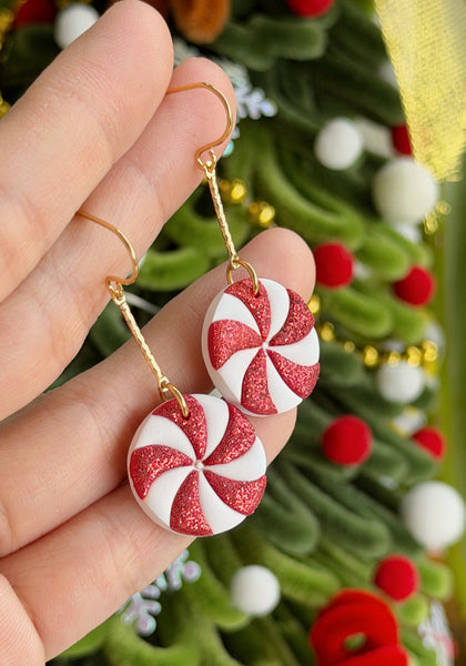 Glitter Peppermint Candy (Red)