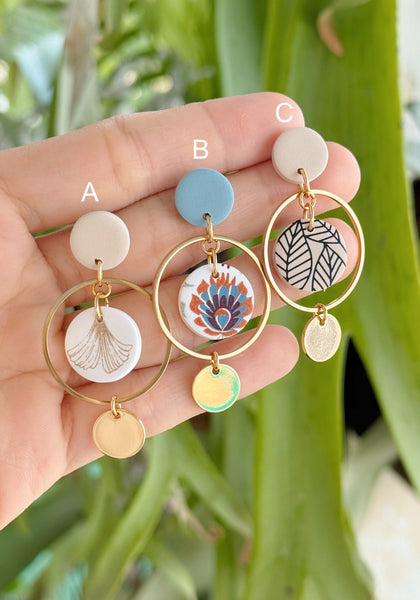 Assorted Designs - Hanging Hoops with Coins