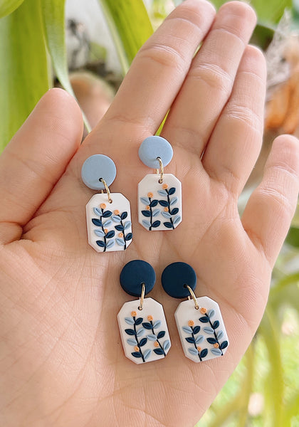 Blue Leaves - Dainty Octagon