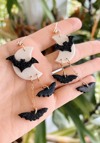 Moon and Flying Bats (Glow in the Dark)